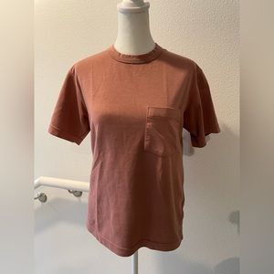 🍁Uniqlo Peach Pink Youth Classic Pocket T-shirt Size 13